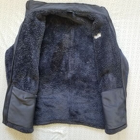 Fila Sport Womens Faux Fur Fleece Zip Up Jacket Navy Blue Super Soft Size 1X - Picture 4 of 9
